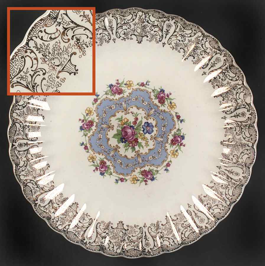 Rose Bouquet Dinner Plate by Nasco China (USA)-1