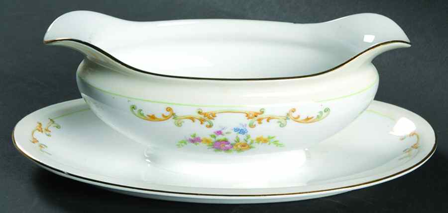 N1523 Gravy Boat with Attached Underplate by Noritake-1