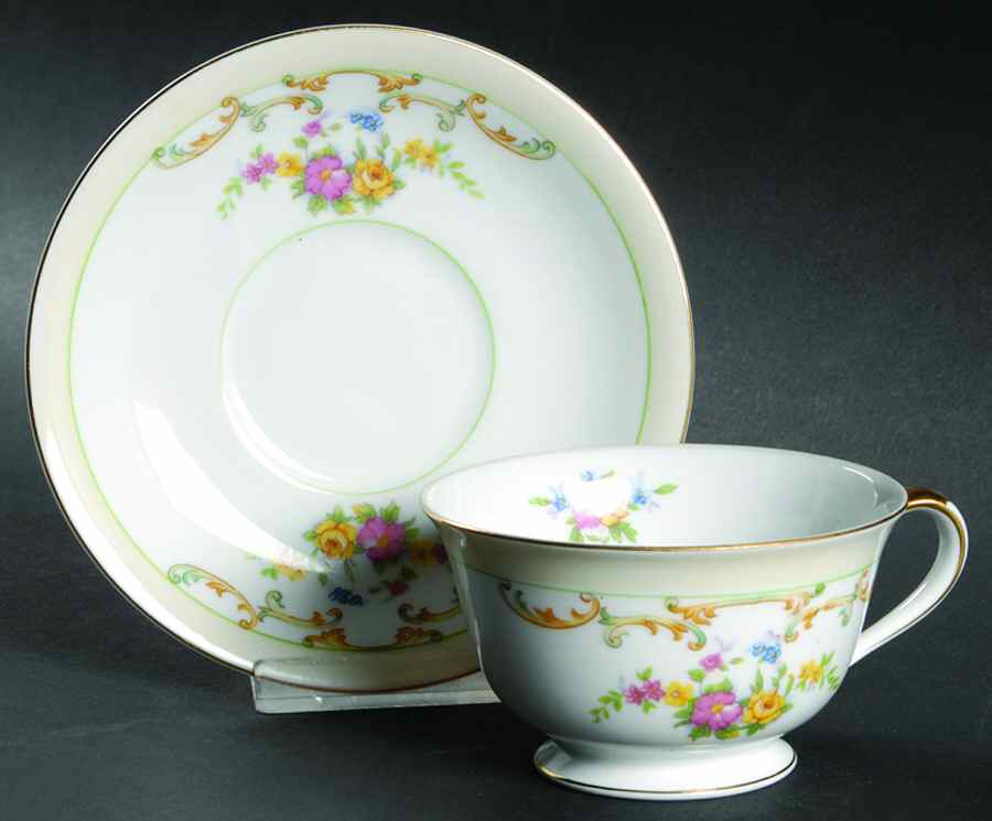 N1523 Footed Cup & Saucer Set by Noritake-1
