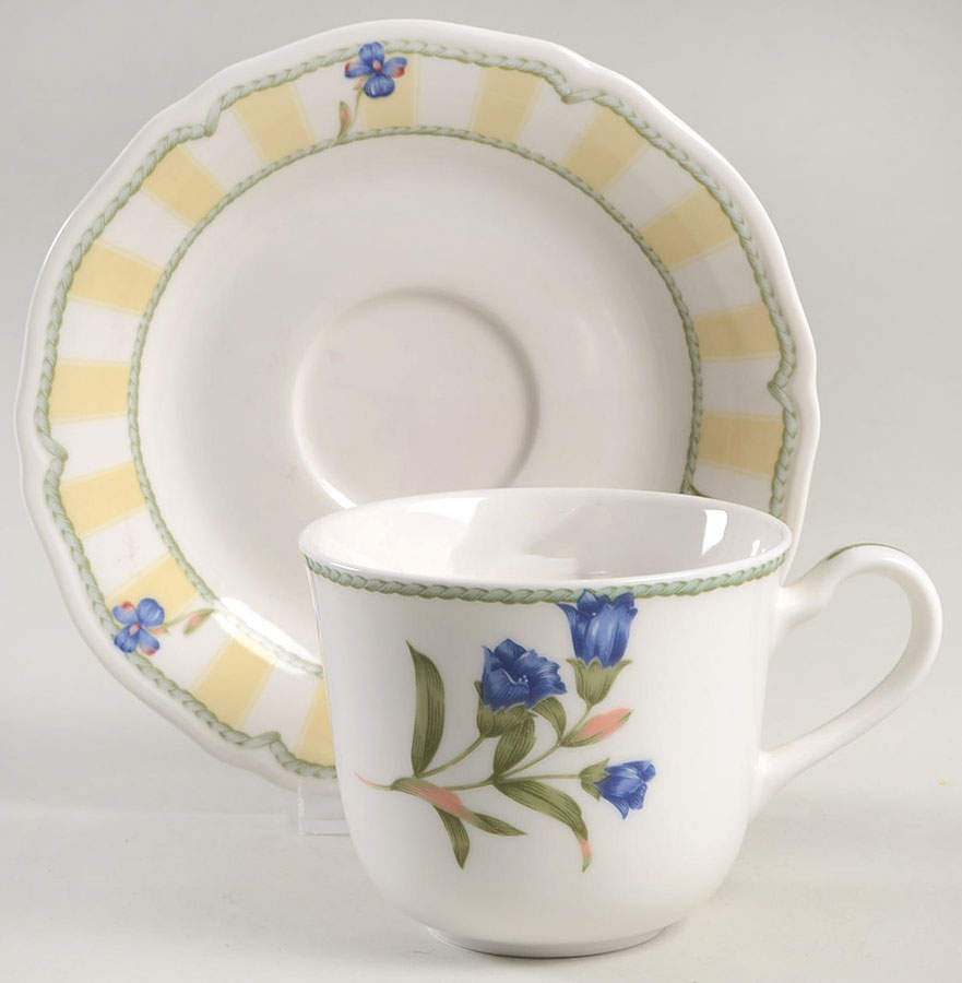 Summer Estate (Korea) Flat Cup & Saucer Set by Noritake-1
