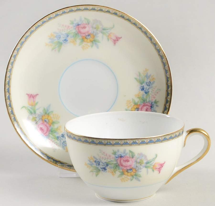 N1555 Flat Cup & Saucer Set by Noritake-1