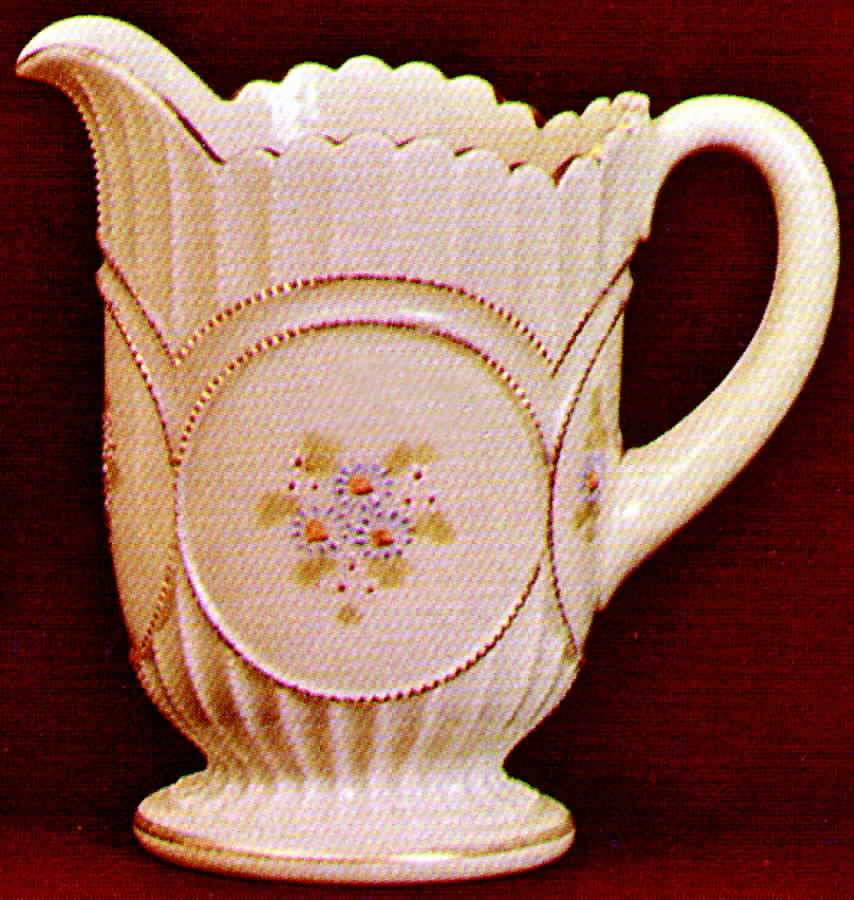 Beaded Circle-Custard Pitcher by Northwood-1