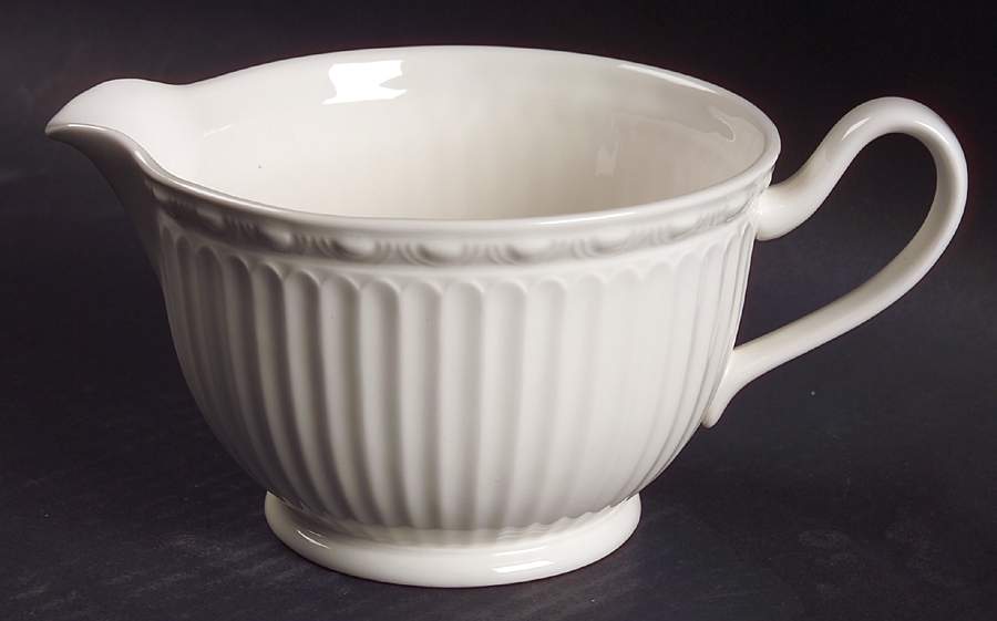 Palazzo White Open Sauce Boat by Nikko-1