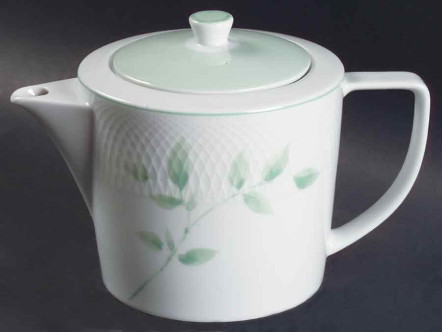 Sasa Mint Teapot & Lid by Nikko-1