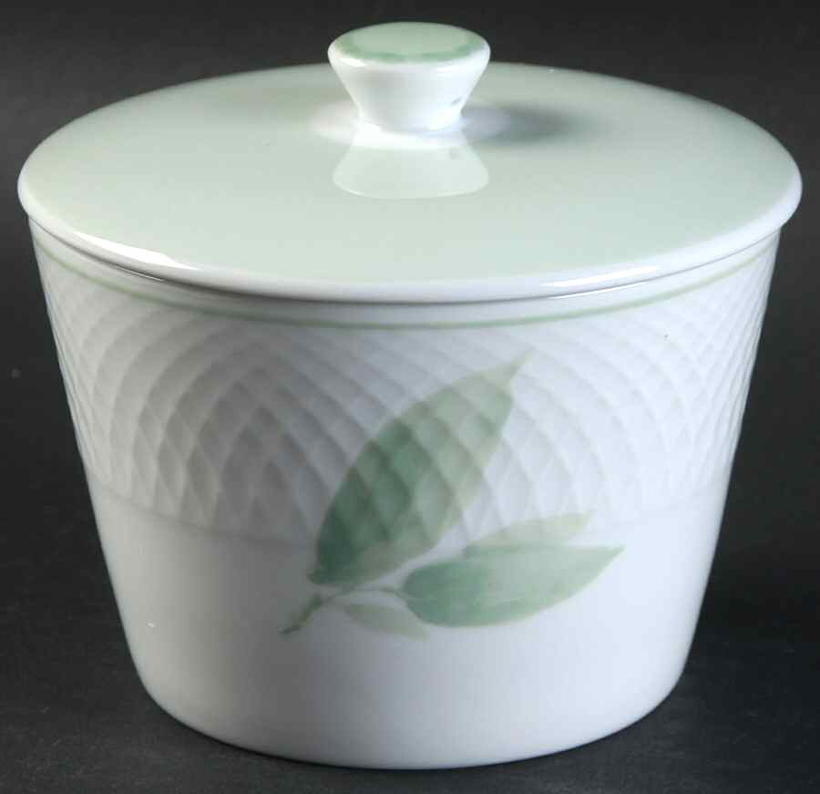 Sasa Mint Sugar Bowl & Lid by Nikko-1
