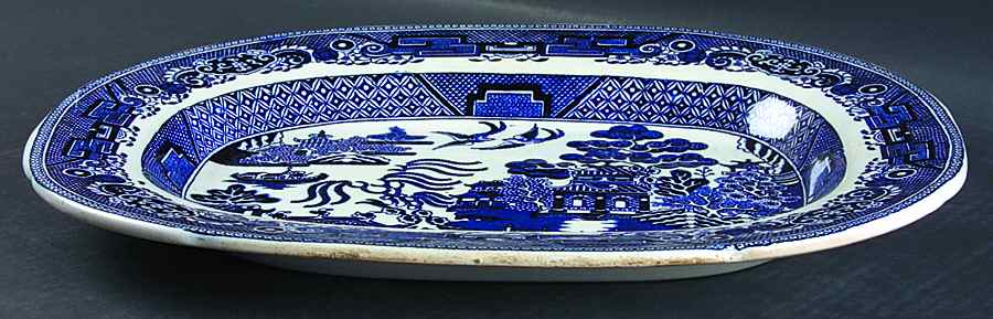Willow Blue 13" Oval Serving Platter by Newport-1