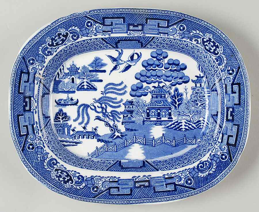 Willow Blue 9" Oval Serving Platter by Newport-1