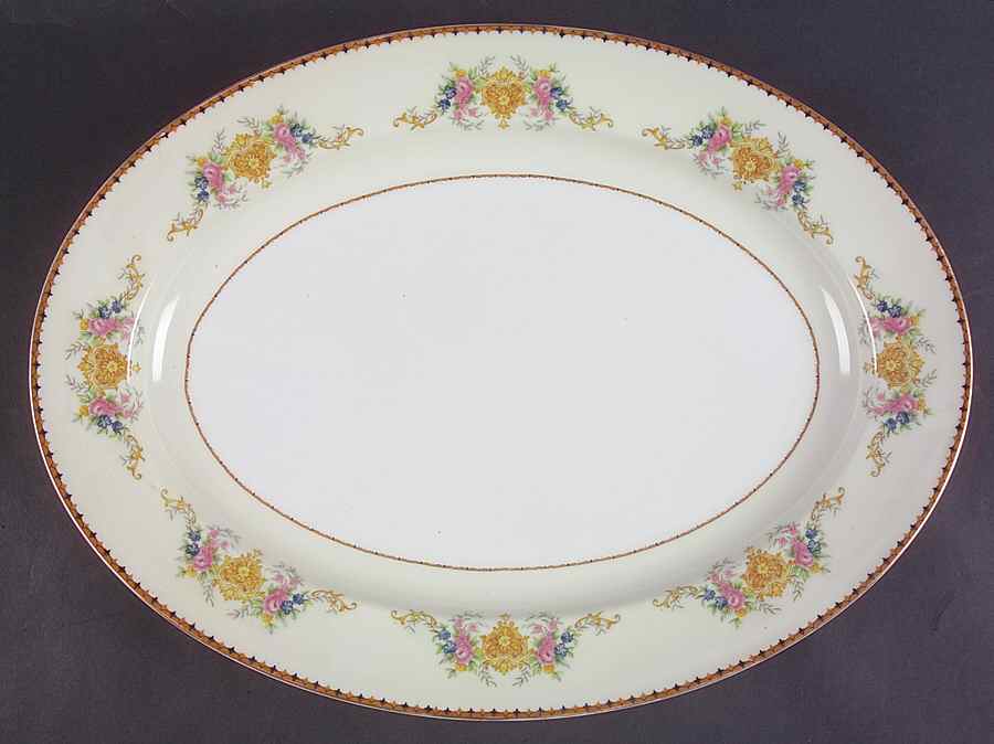 NAT33 16" Oval Serving Platter by National China-1