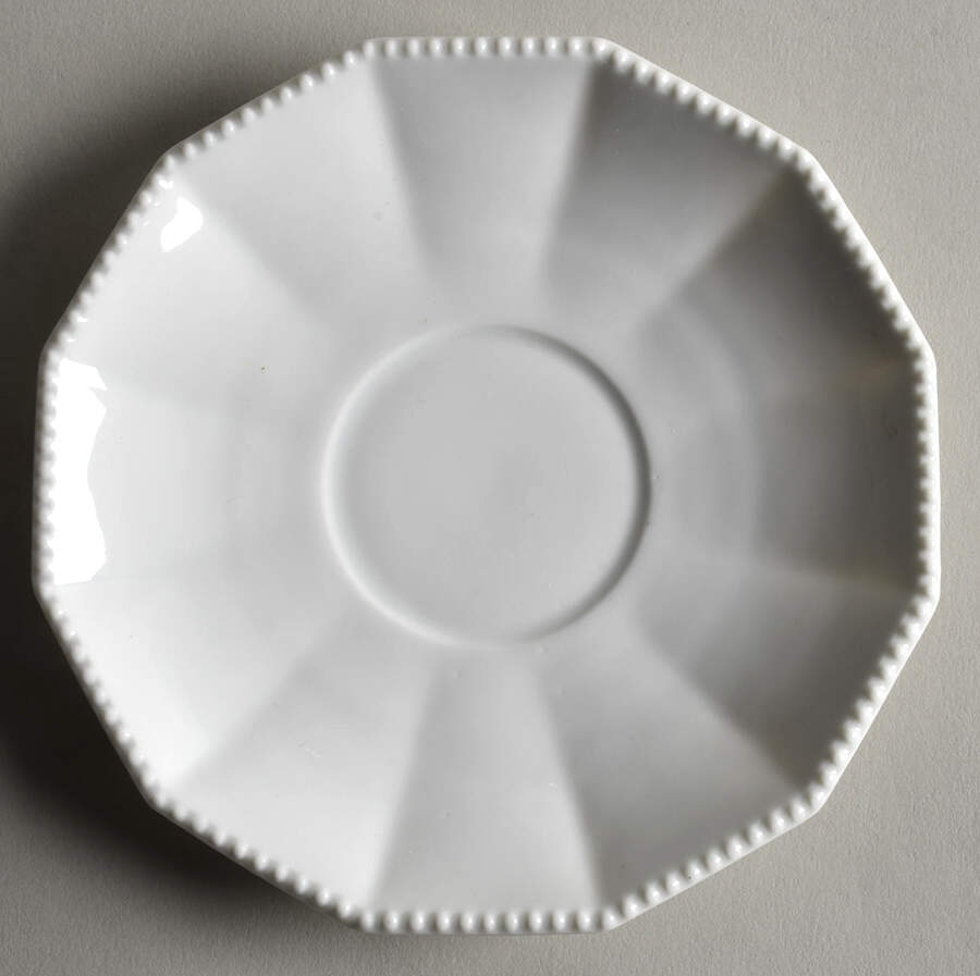 Perl (All White) Saucer by Nymphenburg-1