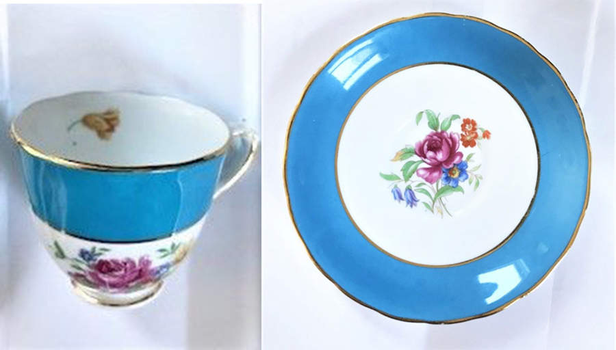 NCL7 Footed Demitasse Cup & Saucer Set by New Chelsea-1