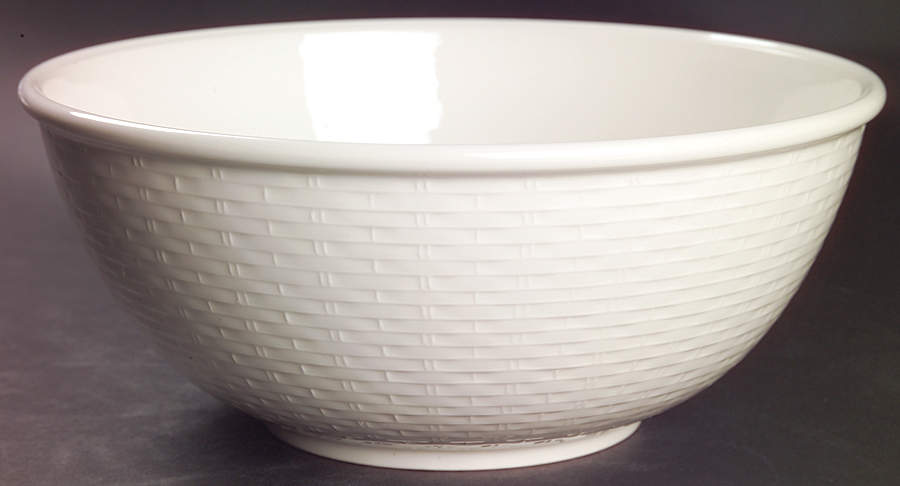 Wicker White 9" Salad Serving Bowl by Nikko-1
