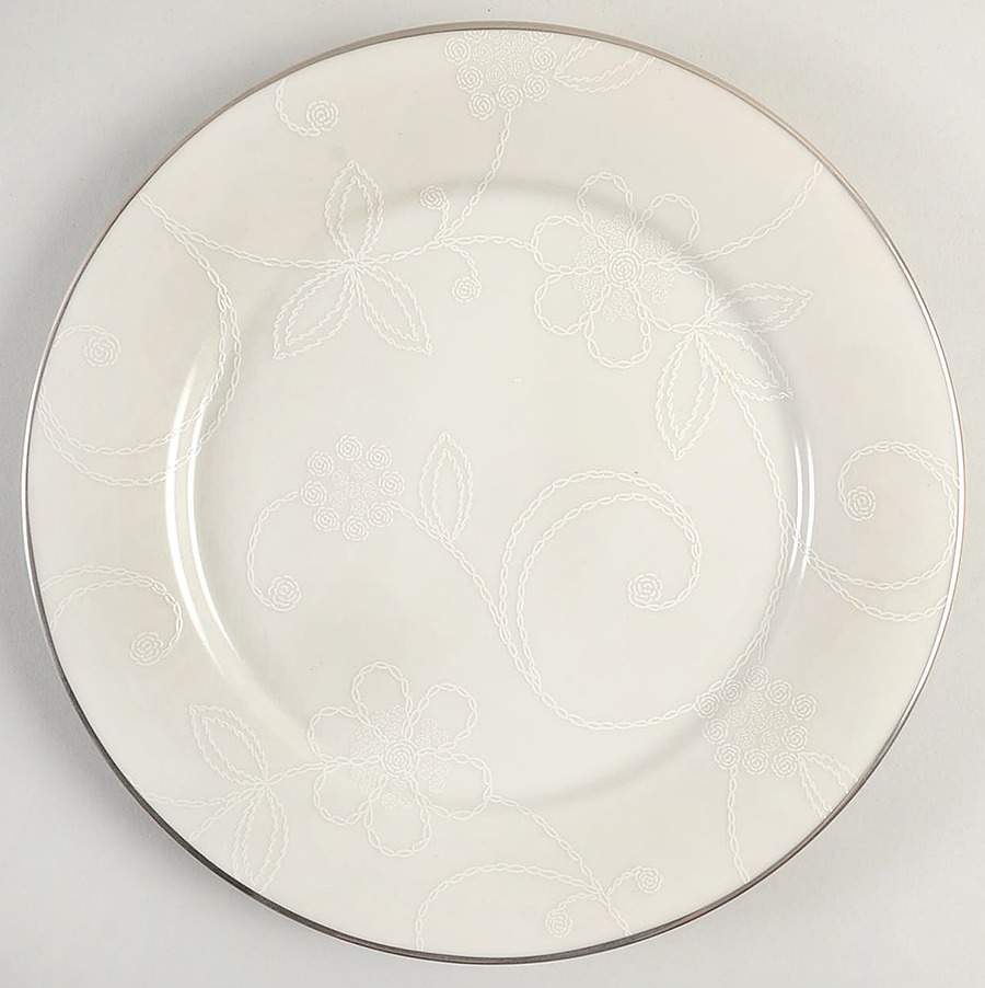 White Linen Salad Plate by Nikko-1