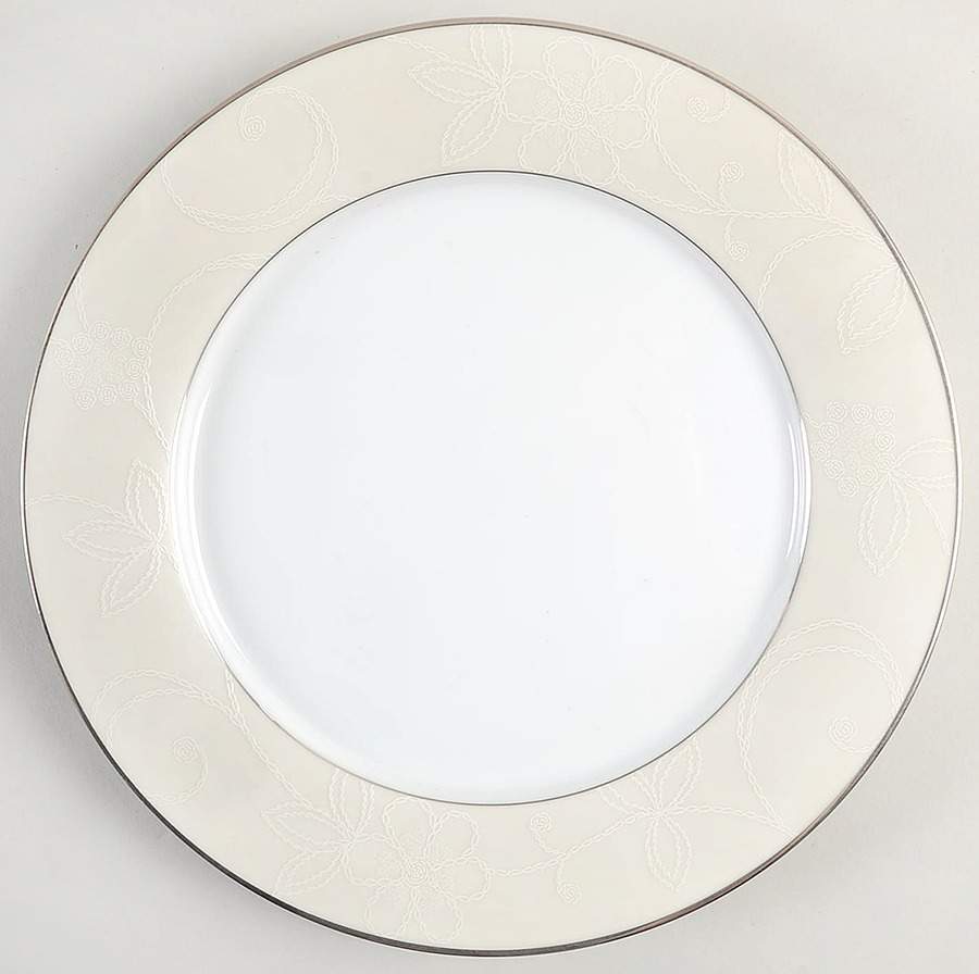 White Linen Dinner Plate by Nikko-1