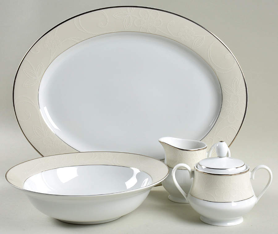 White Linen 5 Piece Hostess Set by Nikko-1
