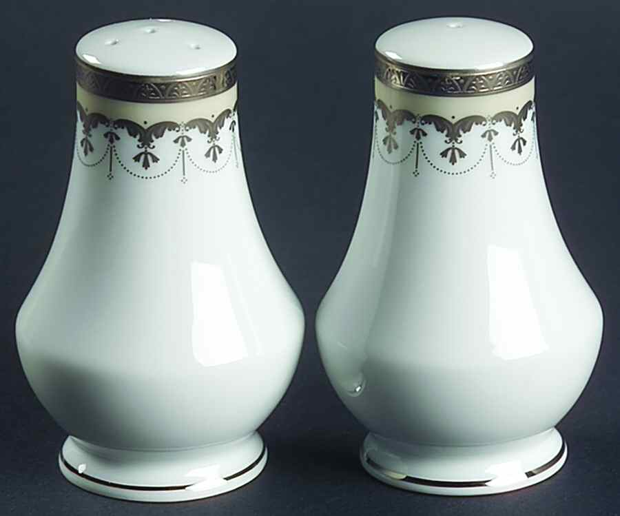 Platinum Splendor Salt & Pepper Set by Nikko-1