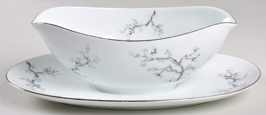 217 Gravy Boat with Attached Underplate by Noritake-1