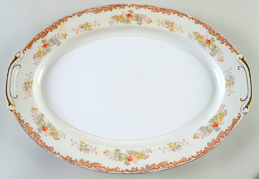 NAT36 16" Oval Serving Platter by National China-1