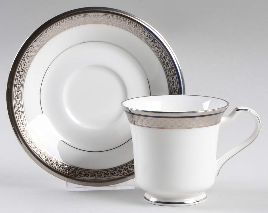 Continental Cobalt Footed Cup & Saucer Set by Noritake-1