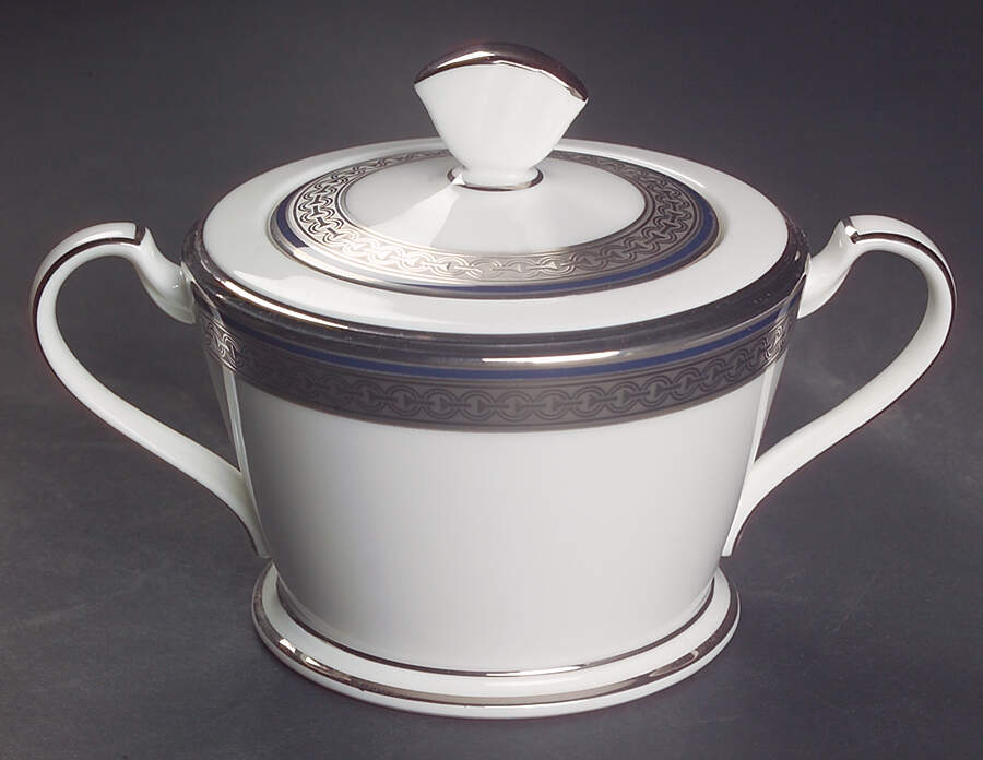 Continental Cobalt Sugar Bowl & Lid by Noritake-1