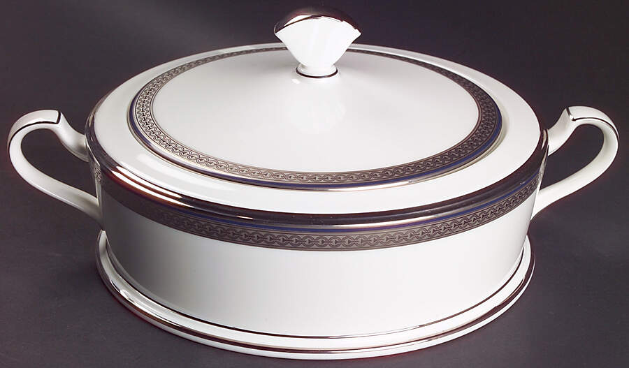 Continental Cobalt Round Covered Vegetable by Noritake-1