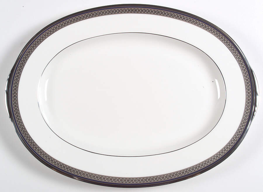 Continental Cobalt 16" Oval Serving Platter by Noritake-1