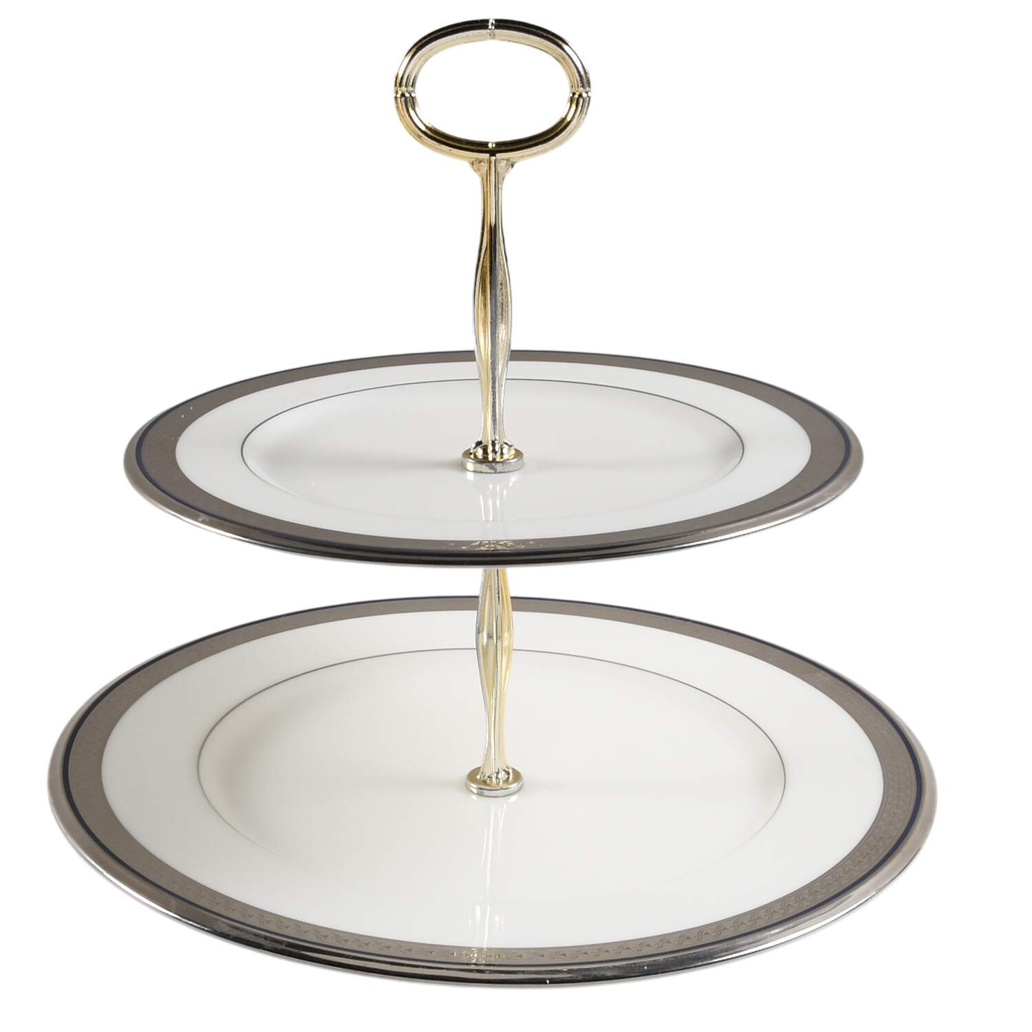 Continental Cobalt 6 5/8"-10"  2 Tiered Serving Tray (Dp, Sp) HC by Noritake-1
