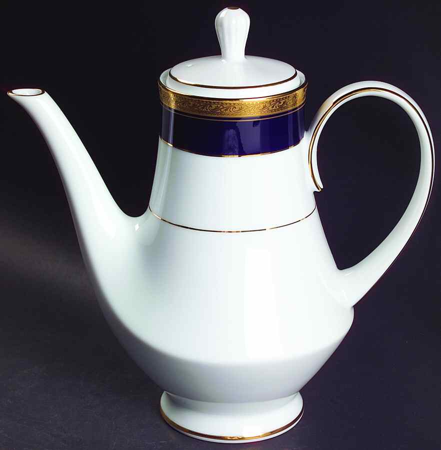 Crestwood Cobalt Gold Coffee Pot & Lid by Noritake-1