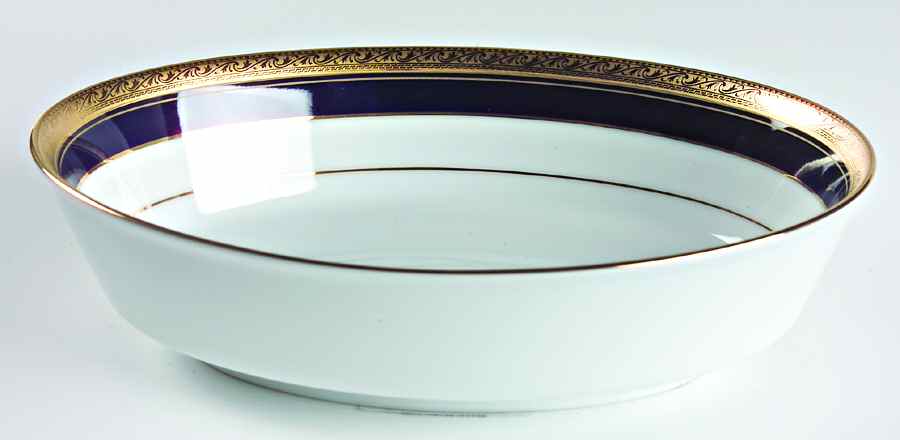 Crestwood Cobalt Gold 9" Oval Vegetable Bowl by Noritake-1