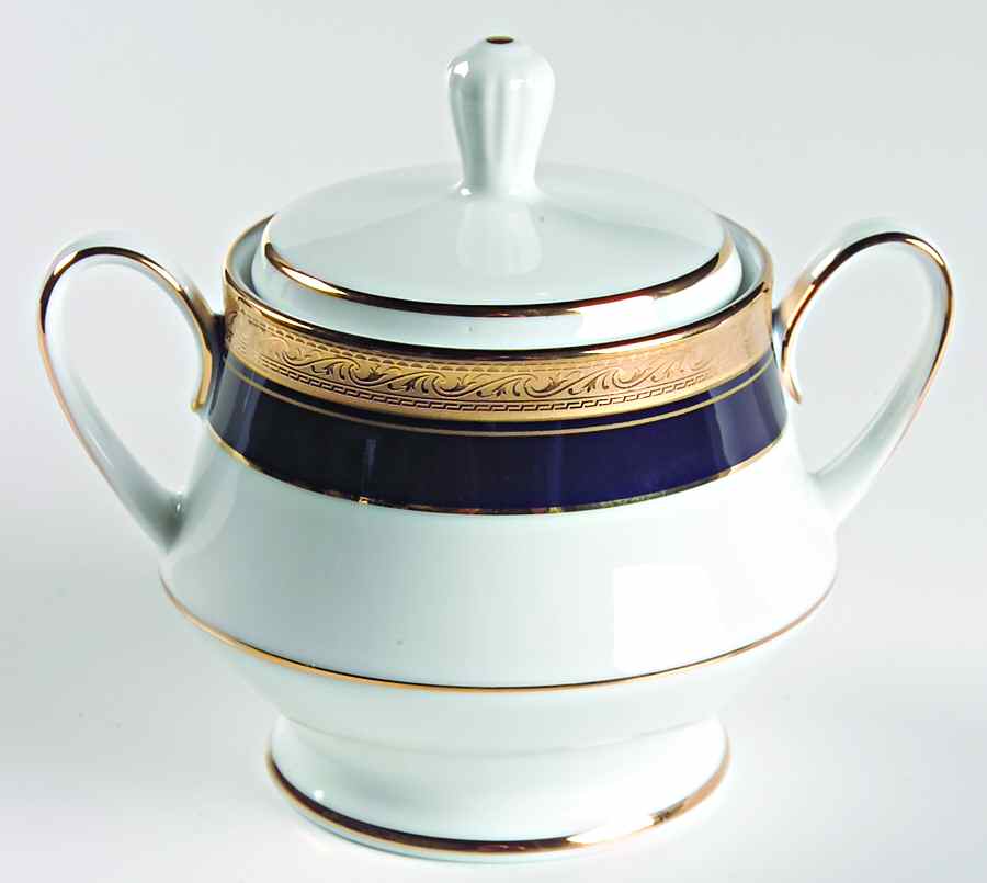Crestwood Cobalt Gold Sugar Bowl & Lid by Noritake-1