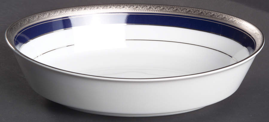 Crestwood Cobalt Platinum 9" Oval Vegetable Bowl by Noritake-1