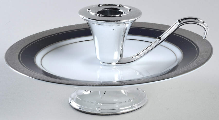 Crestwood Cobalt Platinum 3"- 3 1/4" Candleholder (BB) HC by Noritake-1