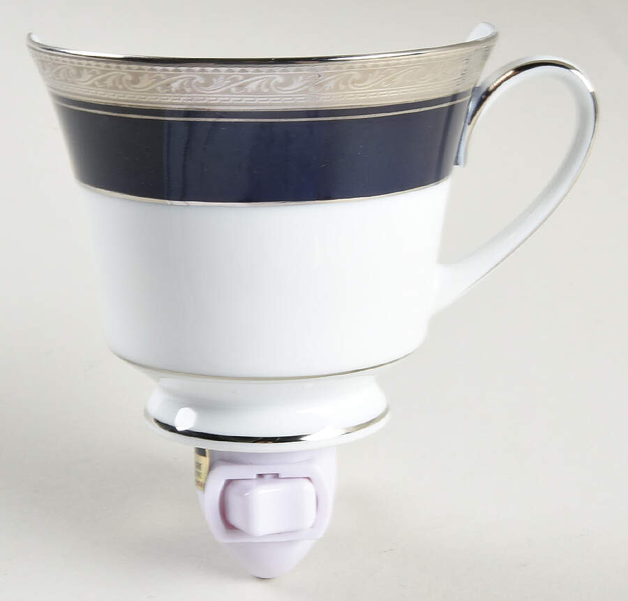 Crestwood Cobalt Platinum 1 5/8" + cup (H) Night Light/Cup HC by Noritake-1
