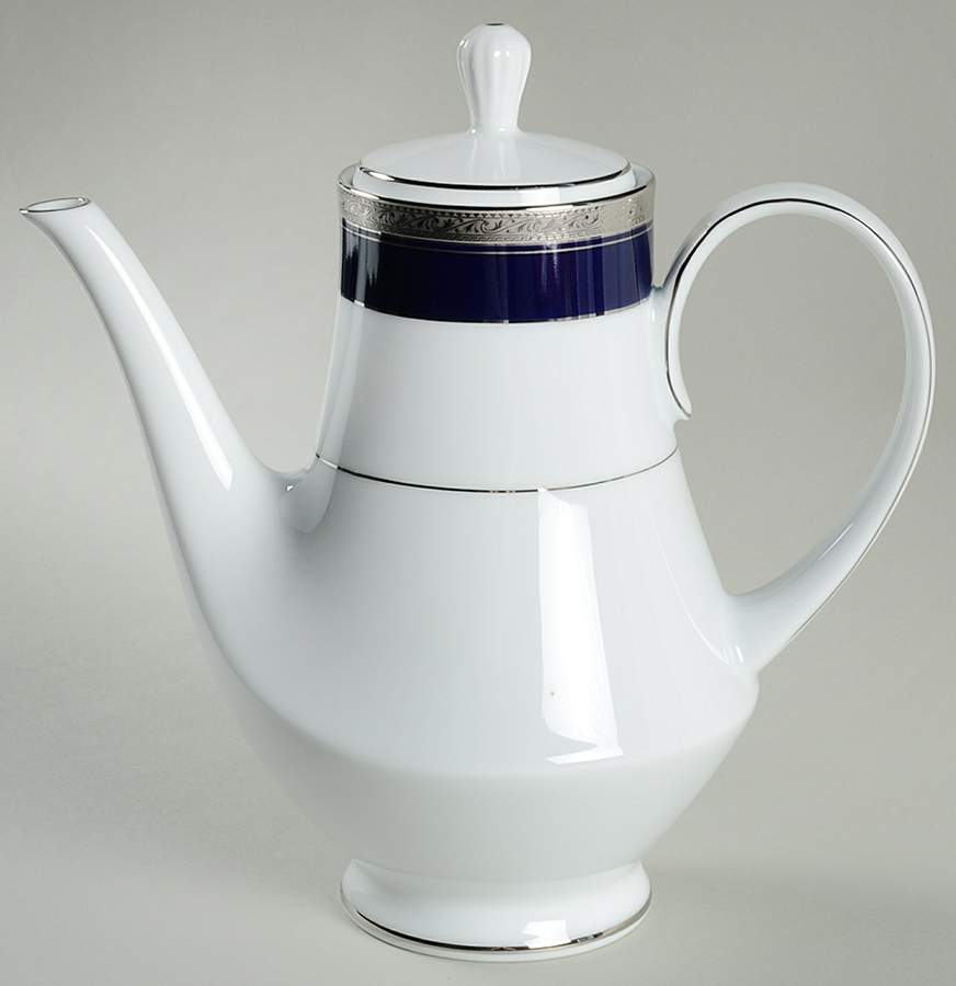 Crestwood Cobalt Platinum Coffee Pot & Lid by Noritake-1