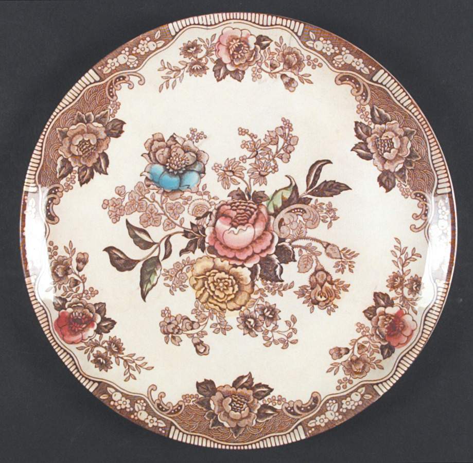 Floral Bouquet Dinner Plate by Nasco (Japan)-1
