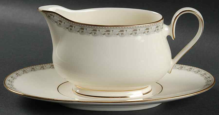 Ashfield Gravy Boat & Underplate (Relish/Butter) by Noritake-1