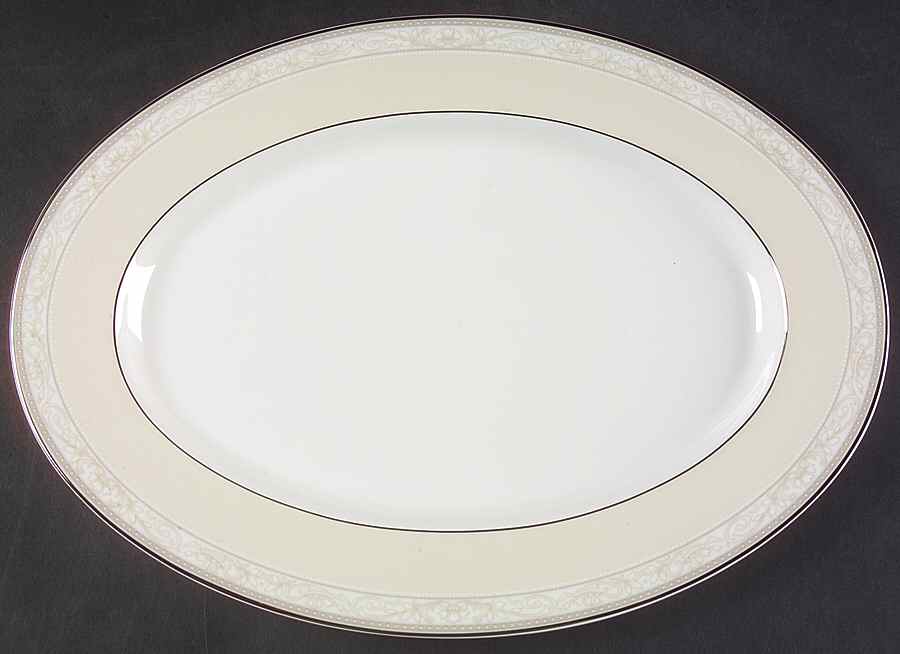 Manassa 14" Oval Serving Platter by Noritake-1