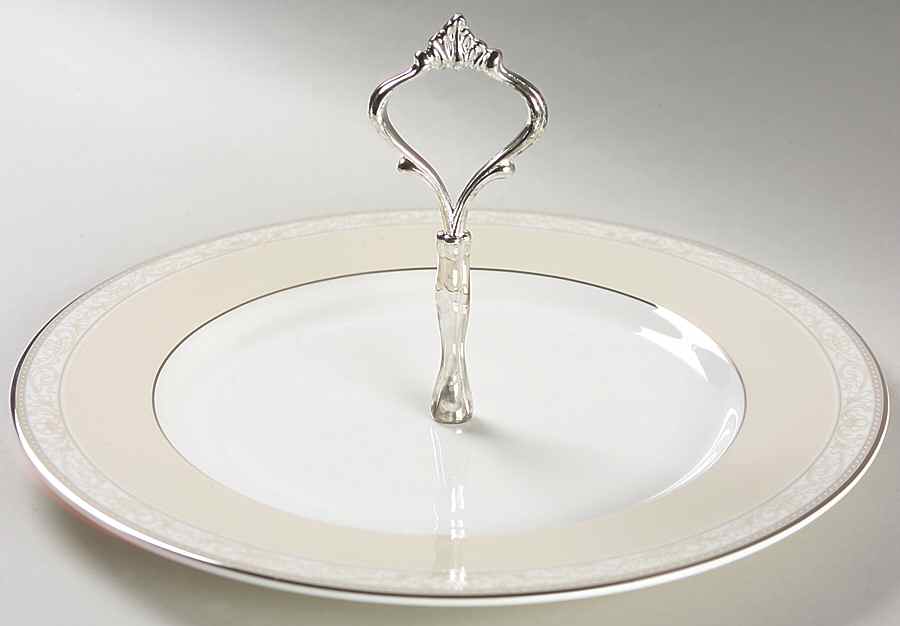 Manassa Round Serving Plate with Handle (DP) by Noritake-1