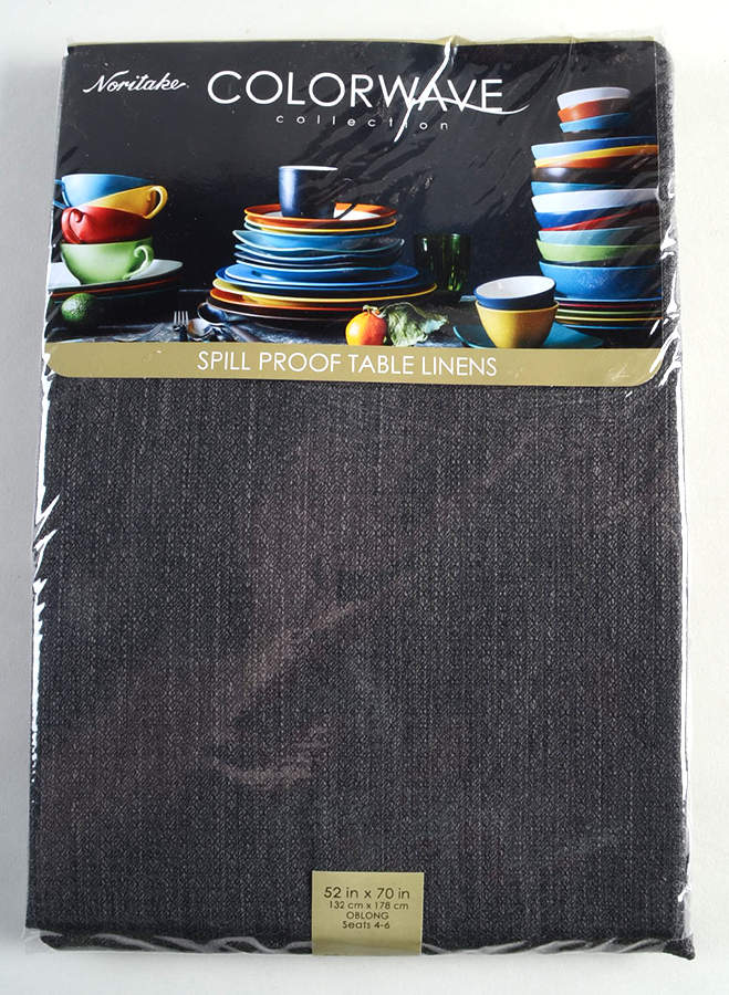 Colorwave Graphite 52" x 70" Oblong Tablecloth by Noritake-1