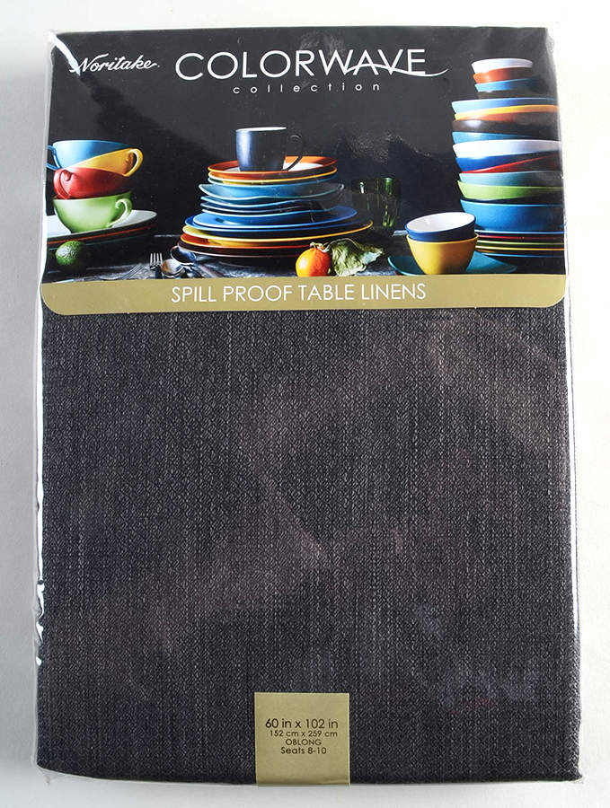 Colorwave Graphite Rectangular Tablecloth 60" X 102" by Noritake-1