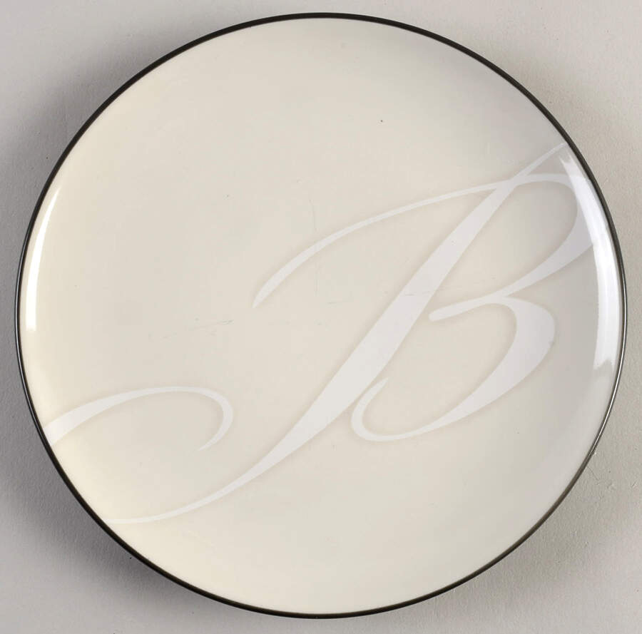 Colorwave Graphite Accent Salad Plate Mono "B" by Noritake-1