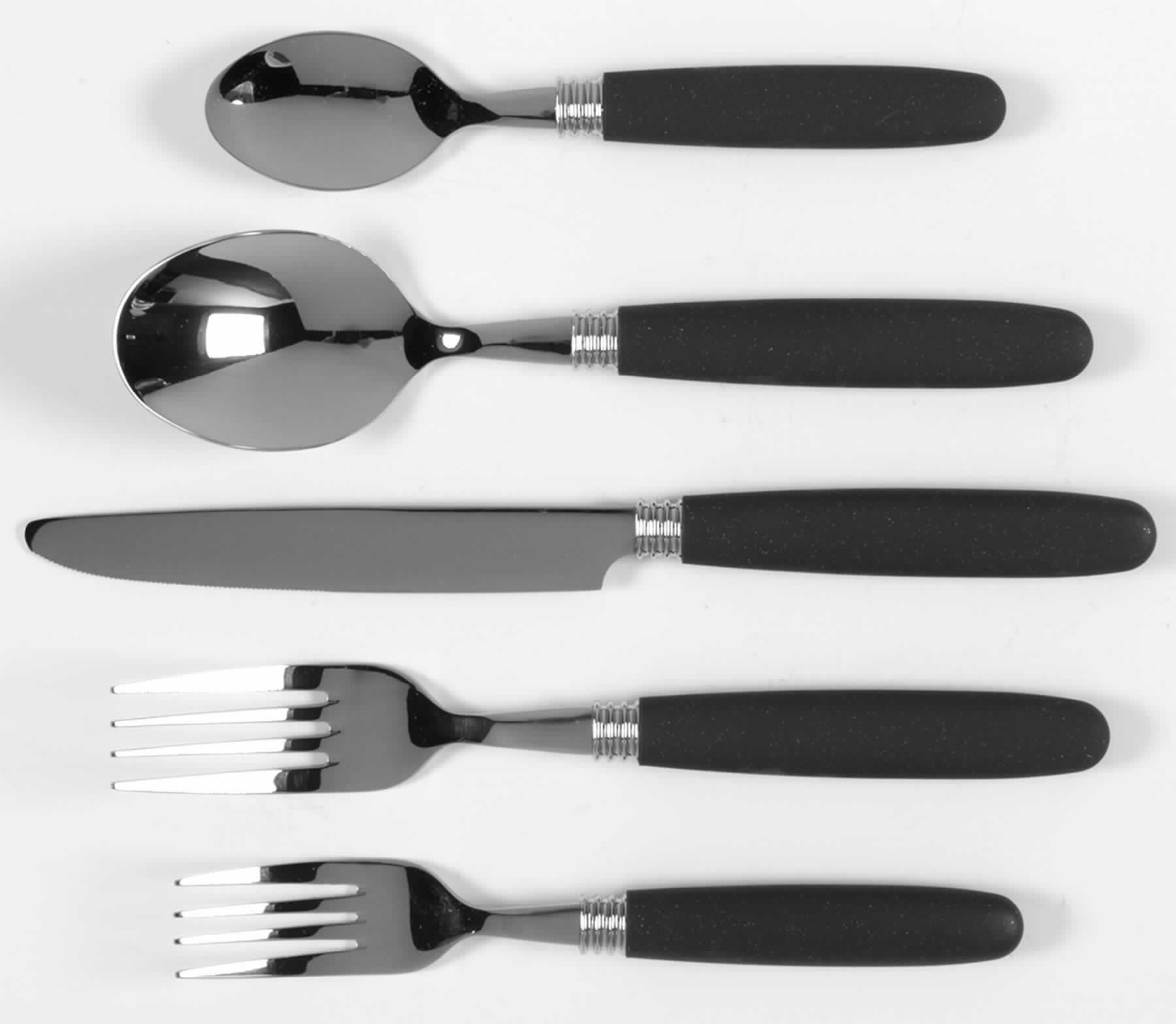 Colorwave Graphite 5 Pc Place Setting-Flatware (K1,F2,SF,TSP,PLAS) by Noritake-1