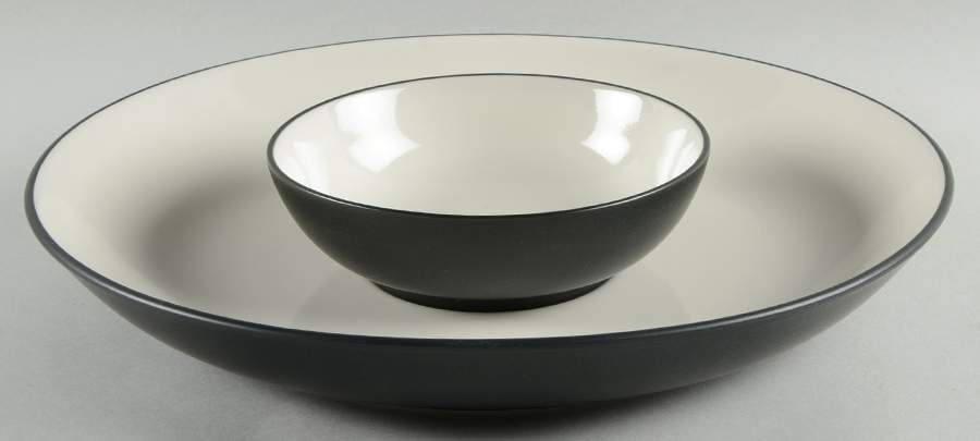 Colorwave Graphite (2 Piece) Chip & Dip Set by Noritake-1