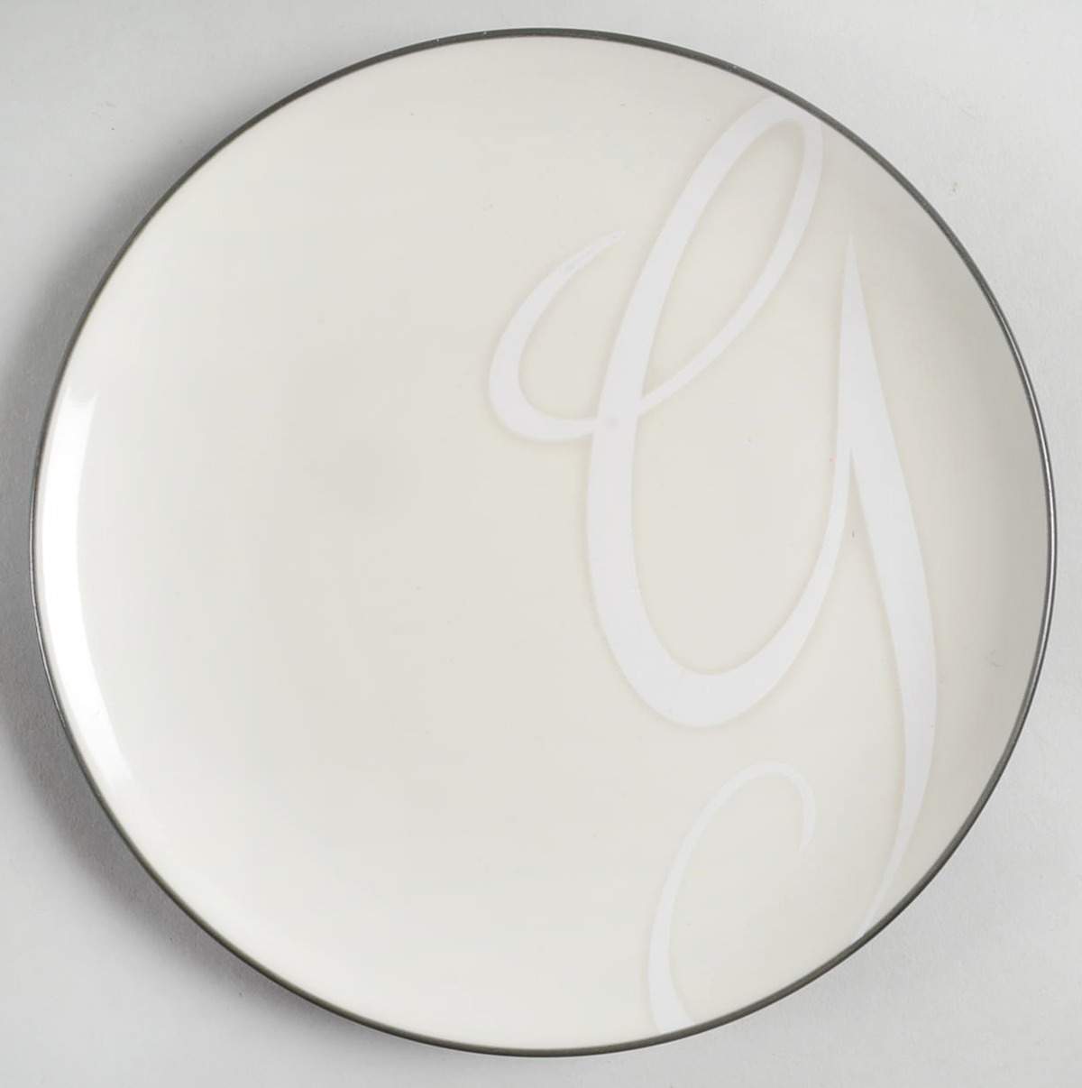 Colorwave Graphite Accent Salad Plate Mono "G" by Noritake-1