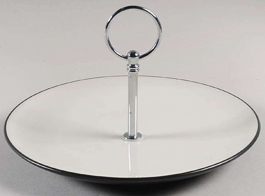 Colorwave Graphite Round Serving Plate with Handle (SP) by Noritake-1