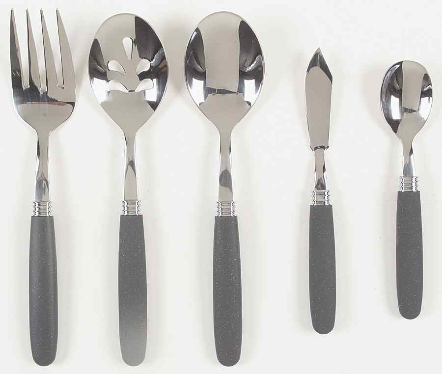 Colorwave Graphite (5 Piece) Flatware Serving Set by Noritake-1