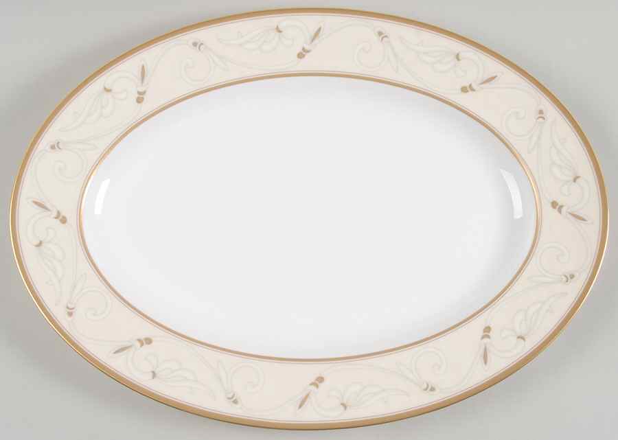 Marteza 14" Oval Serving Platter by Noritake-1
