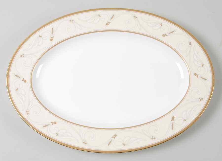 Marteza 12" Oval Serving Platter by Noritake-1