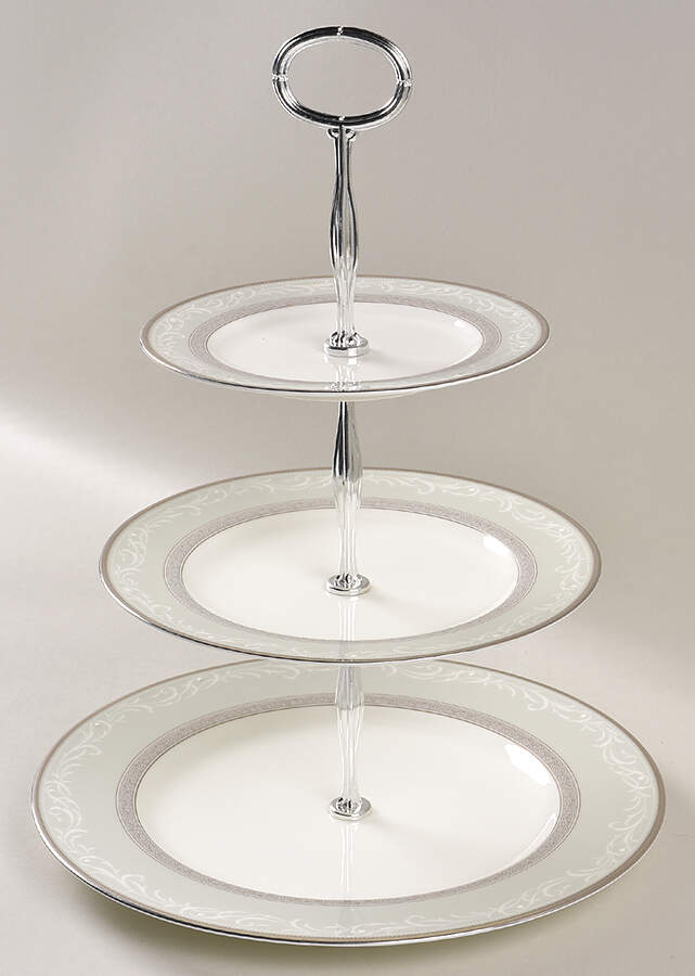 Yasmin 13 7/8"-14 1/4" 3-Tiered Serving Tray(DP,SP,BB) HC by Noritake-1