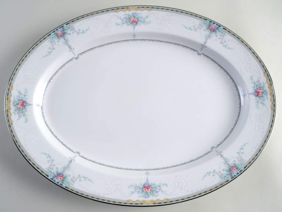 Dearest 16" Oval Serving Platter by Noritake-1