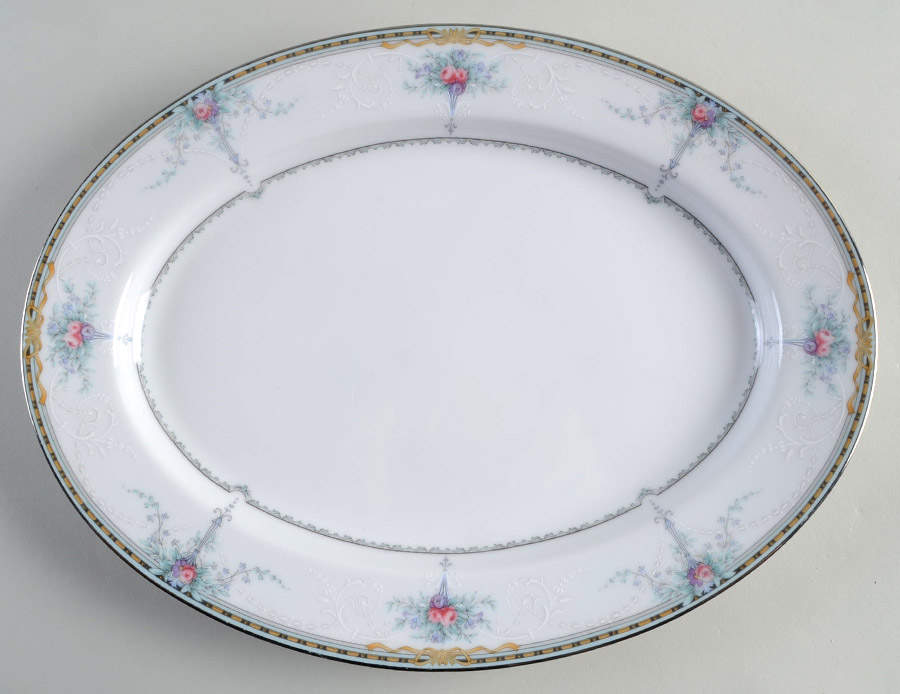 Dearest 13" Oval Serving Platter by Noritake-1